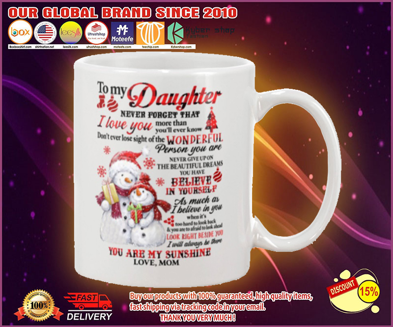 Snowman to my mother never forget that I love you mug