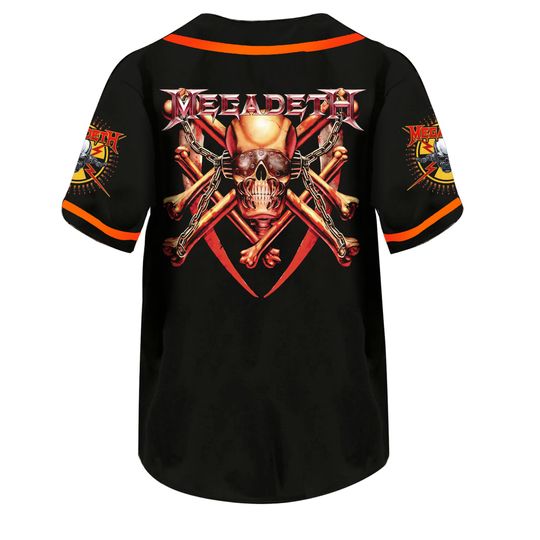 Megadeth Baseball Jersey Shirt 5 12 Megadeth Baseball Jersey Shirt 4