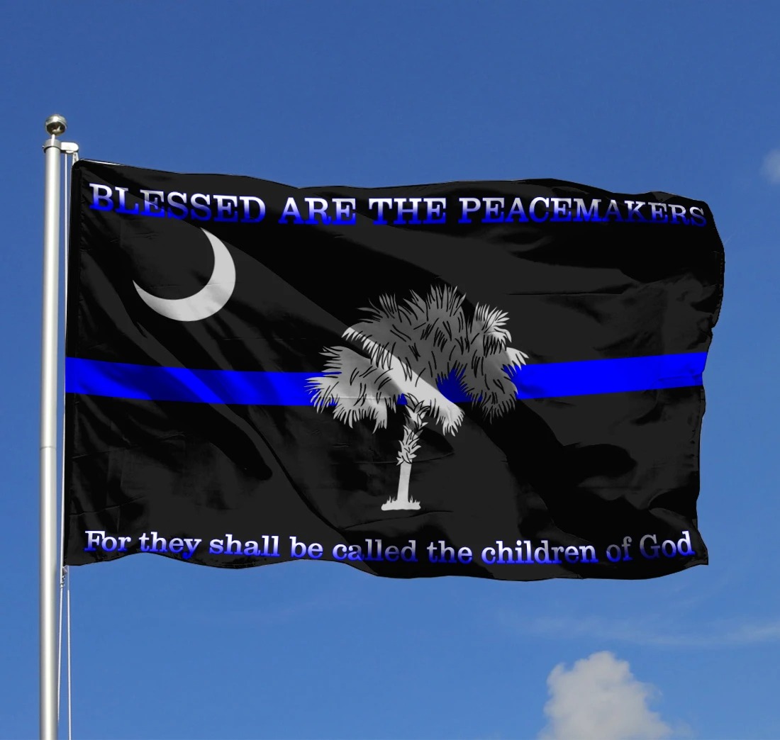 South carolina police blessed are the peacemakers flag 1