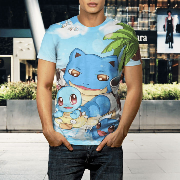 Squirtle family 3d t shirt 4 Squirtle family 3d t shirt2