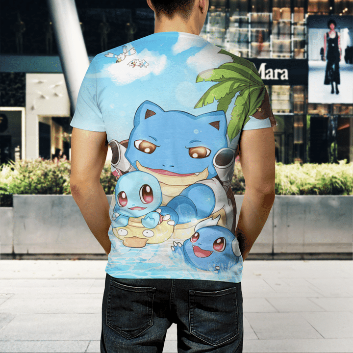 Squirtle family 3d t shirt 3 Squirtle family 3d t shirt3