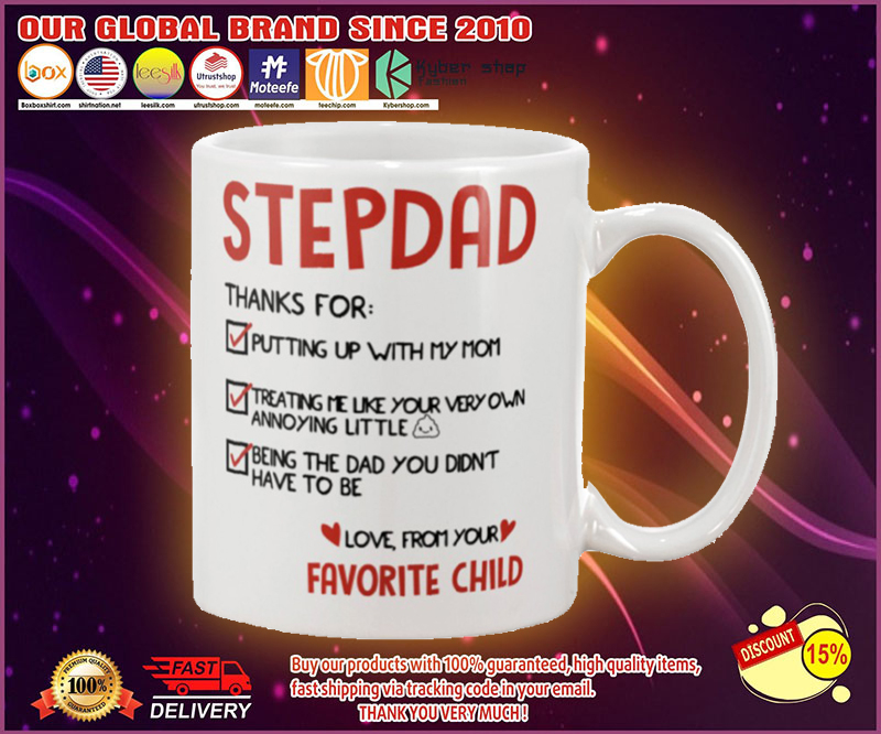 Stepdad thanks for putting up with my mom mug 1 Stepdad thanks for putting up with my mom mug