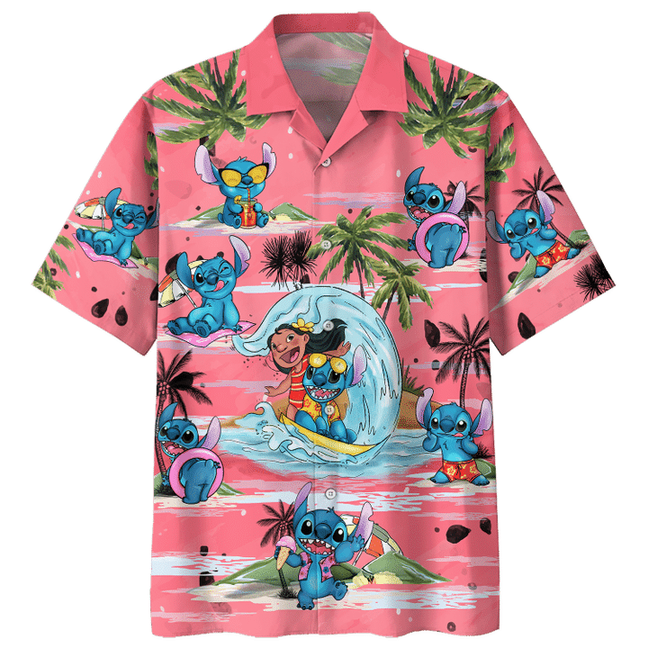 Stitch Summer Time Hawaiian Shirt 5 Stitch Summer Time Hawaiian Shirt1