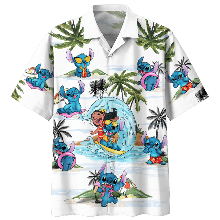 Stitch Summer Time Hawaiian Shirt 2 Stitch Summer Time Hawaiian Shirt5