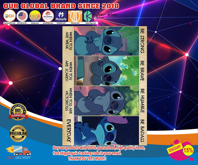 Stitchbestrongbehumblebebravebebadassposter