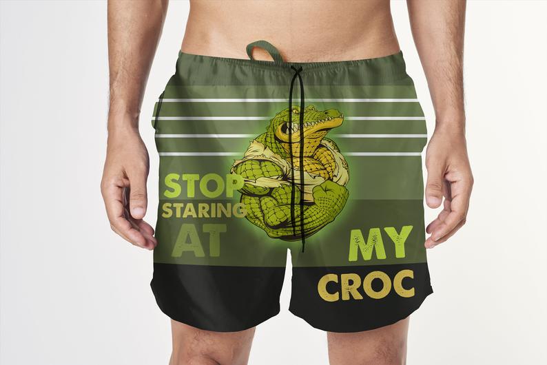 Stop-Staring-at-My-Crocs-Beach-Short