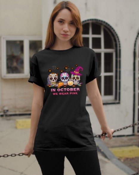 Sugar skull In october we wear pink shirt, hoodie 3 Sugar skull In october we wear pink shirt, hoodie