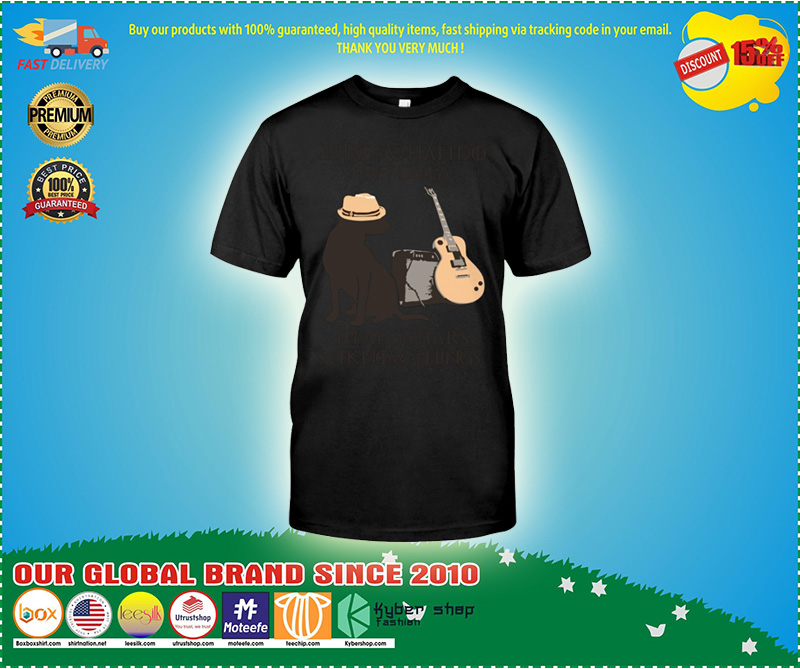 That what I do I pet dogs I play guitar and I know things shirt