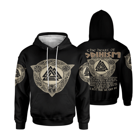 The Heart Of Odinism 3d Hoodie 2