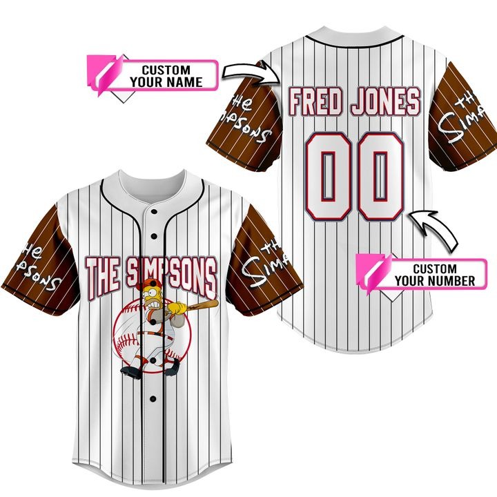 The Simpsons Custom Baseball Jersey Shirt