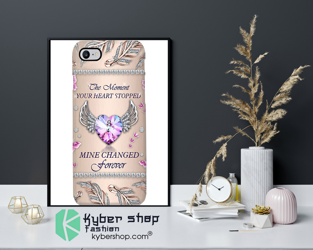 The moment your heart stopped mine changed forever phone case 4