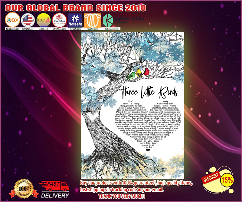 Three little bird lyrics poster 1 Three little bird lyrics poster