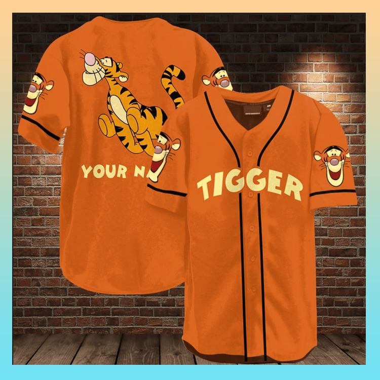 Tigger custom name Baseball Jersey Shirt 5 Tigger custom name Baseball Jersey Shirt1