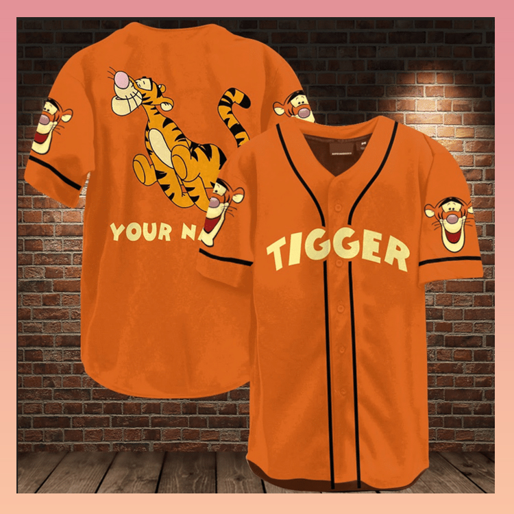 Tigger custom name Baseball Jersey Shirt 4 Tigger custom name Baseball Jersey Shirt2