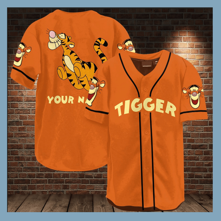 Tigger custom name Baseball Jersey Shirt 2 Tigger custom name Baseball Jersey Shirt4