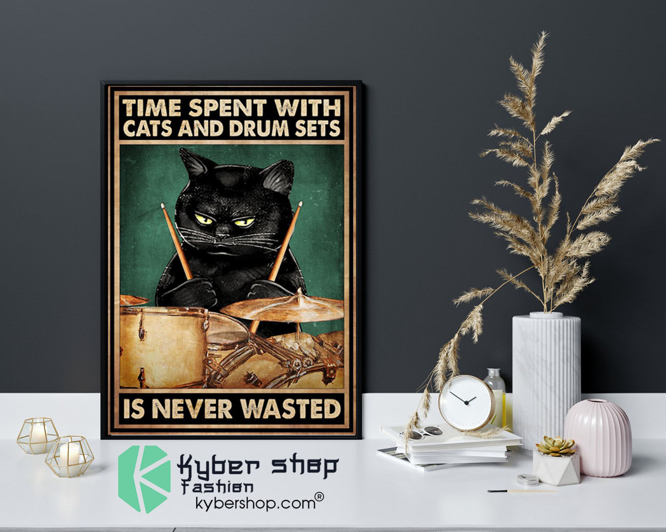 Time spent with cats and drum sets is never wasted poster9