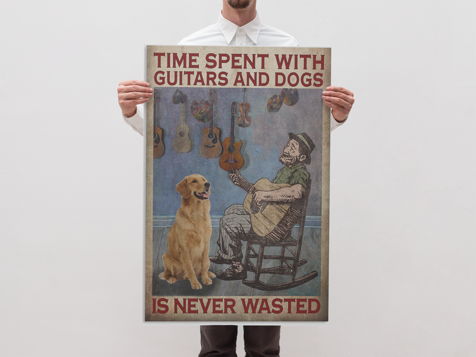 Time spent with guitars and dogs is never wasted poster