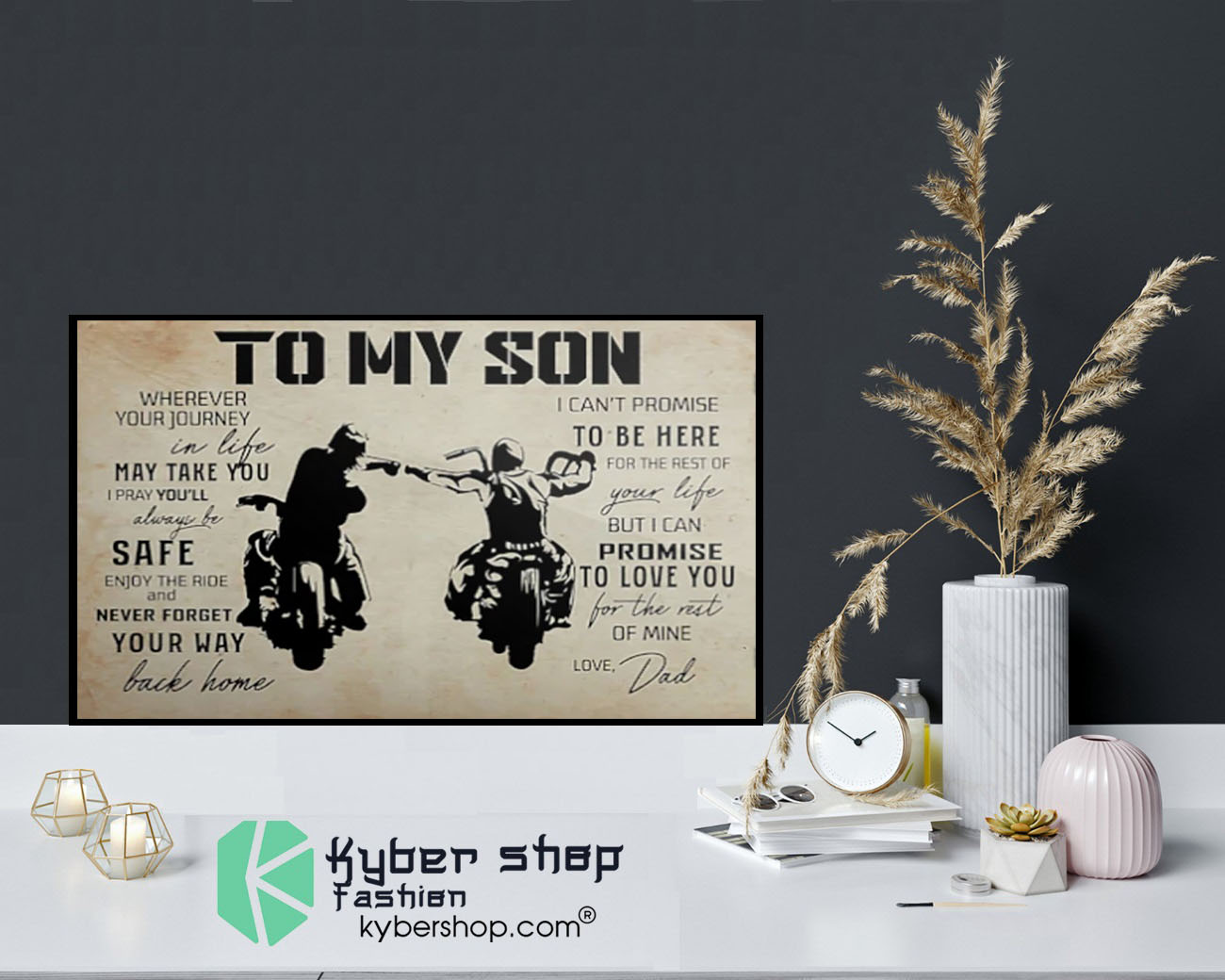 To My Son Biker Poster9
