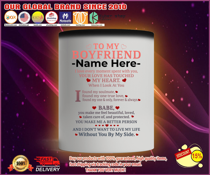 To my boy friend custom personalized name mug