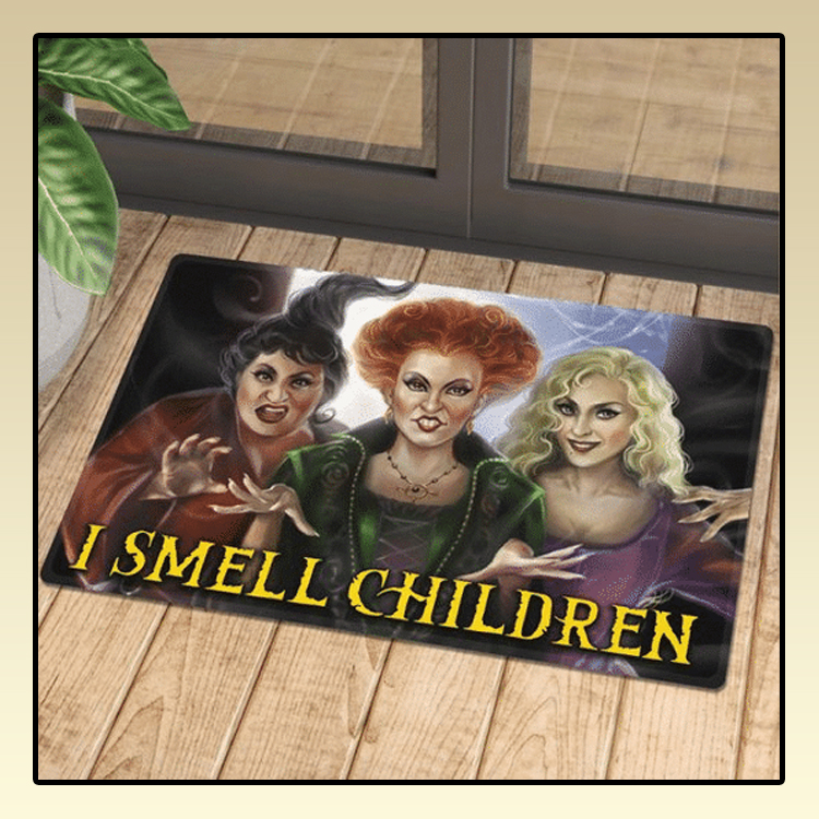 Hocus Pocus Halloween I Smell Children Doormat 3 Hocus Pocus Halloween I Smell Children Doormat3