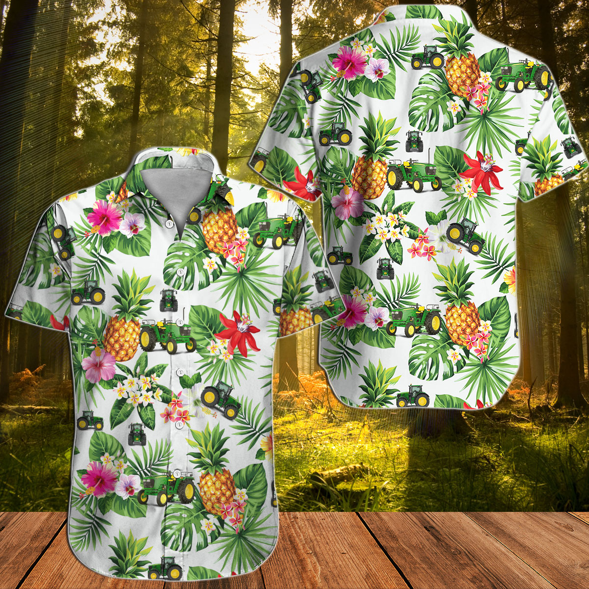 Tractor pineapple hawaiian shirt 4 Tractor pineapple hawaiian shirt1