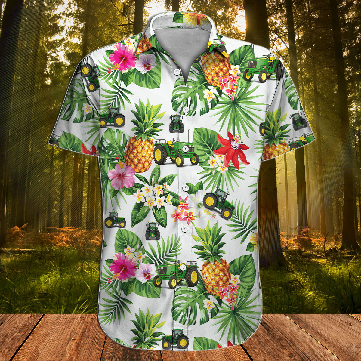 Tractor pineapple hawaiian shirt 3 Tractor pineapple hawaiian shirt2