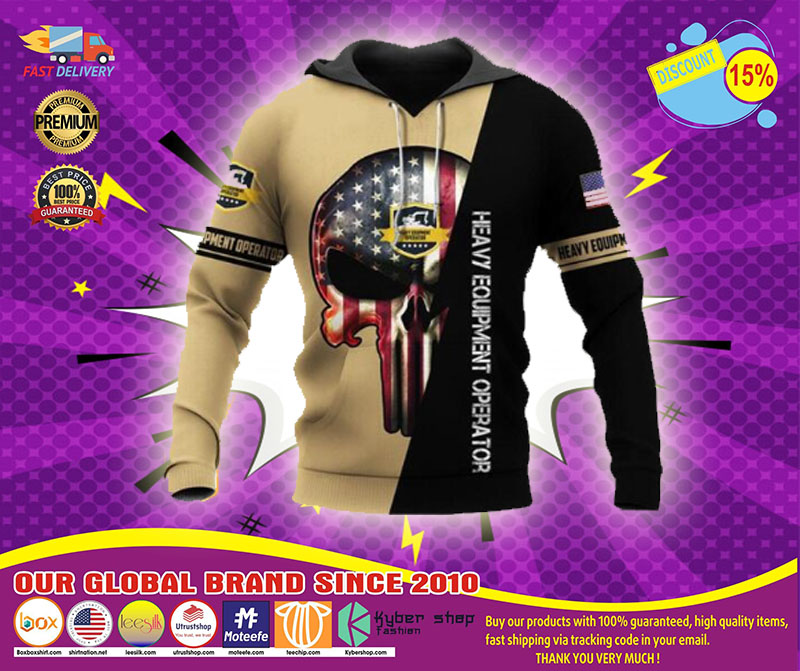 US heavy equipment operator skull full printing shirt 11 US heavy equipment operator skull full printing shirt