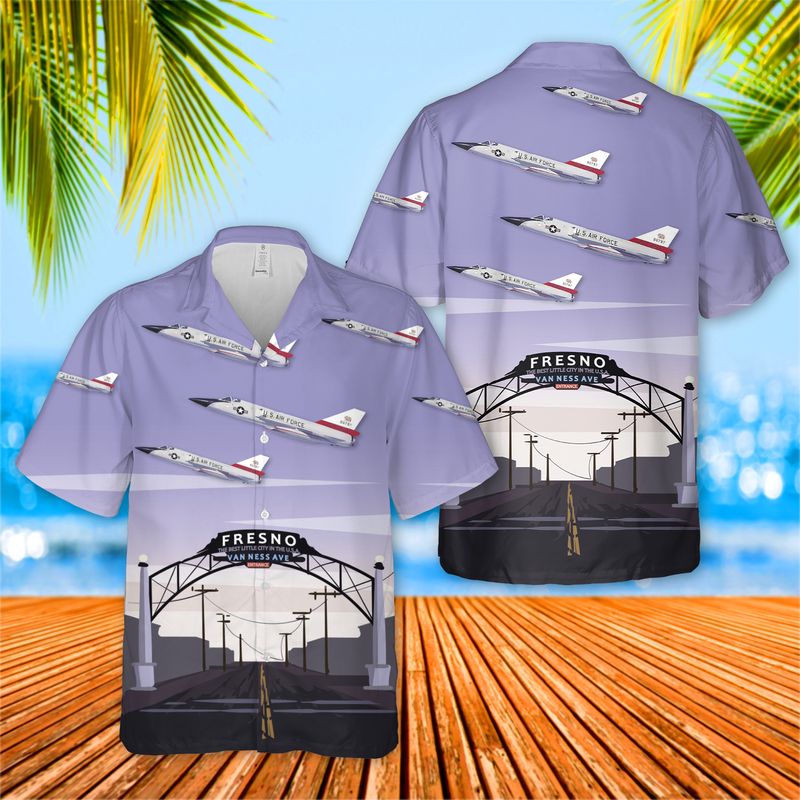 USAF Convair F 106 Delta Dart 194th Fighter Squadron California Air National Guard Hawaiian Shirt 1