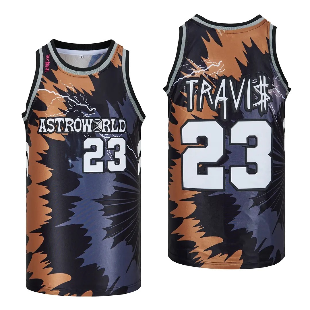 Astro World 23 La Flame Hip Hop Rap Basketball Jersey 2