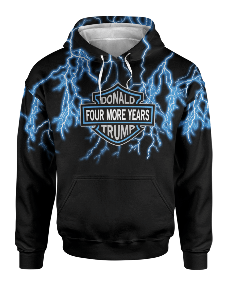 Lighting Donald Trump Four More Years 3d shirt and hoodie 5 Lighting Donald Trump Four More Years 3d shirt and hoodie