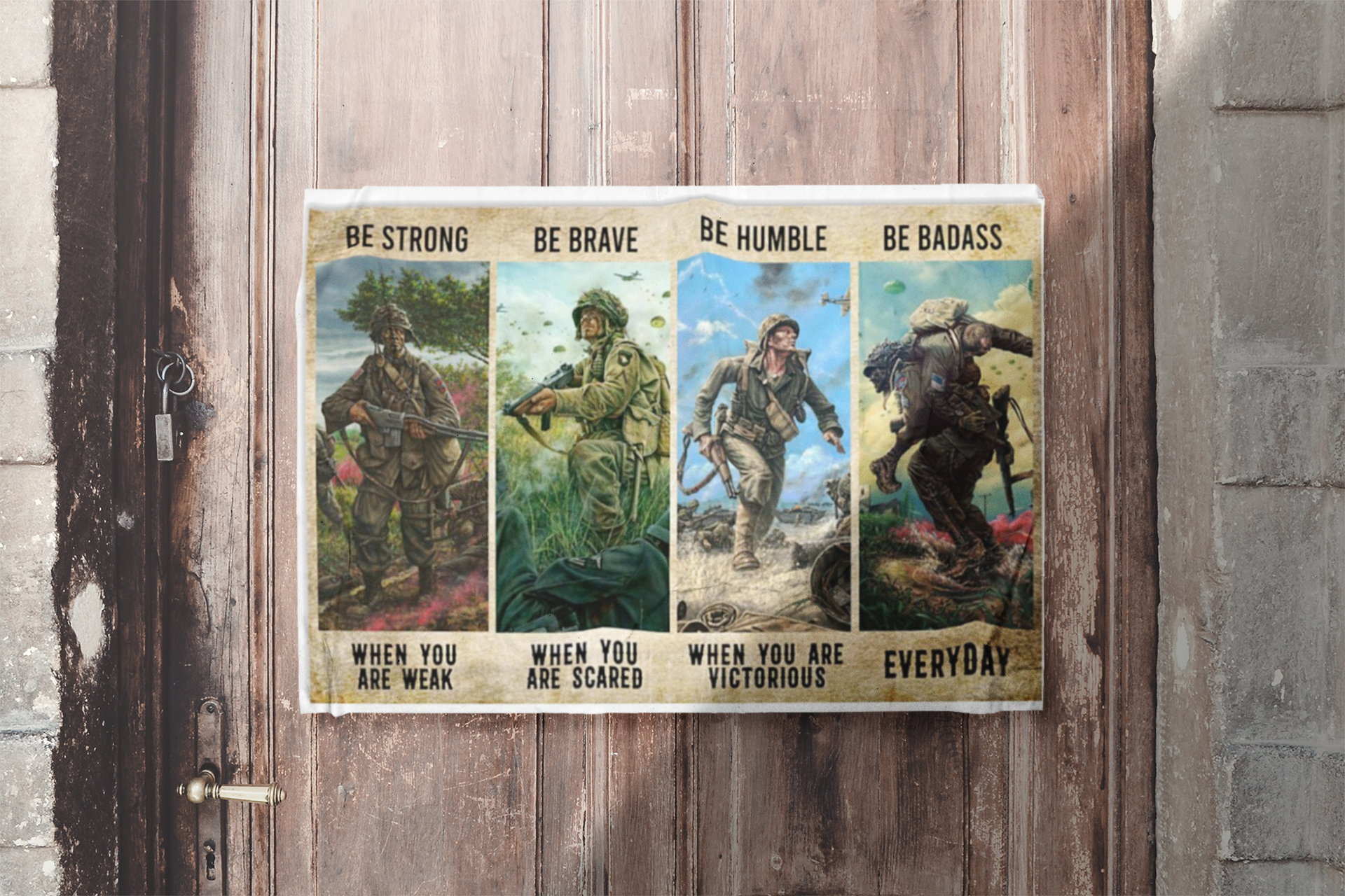 Veteran Be Strong Be Brave Be Humble Be Badass poster