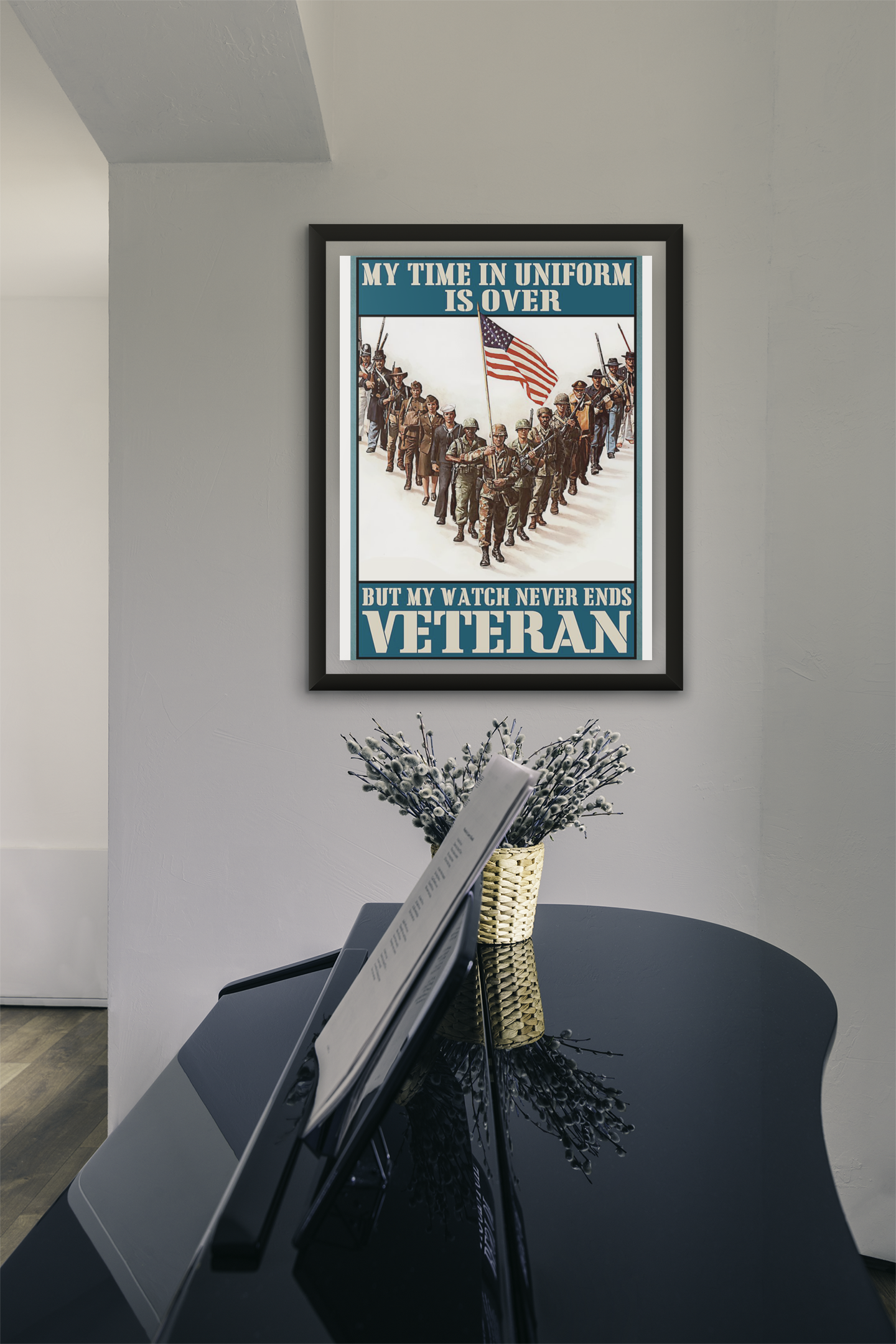 VeteranMytimeinuniformmaybeoverbutmywatchneverendsposter