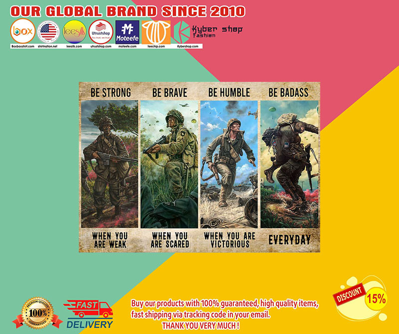 Veteranbestrongbebravebehumblebadassposter
