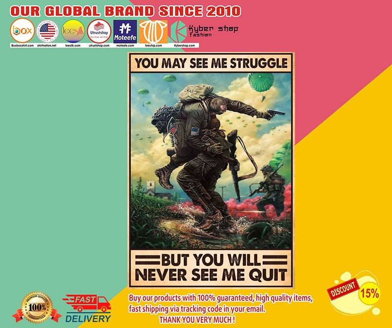 Veteranyoumayseemestrugglebutyouwillneverseemequitposter