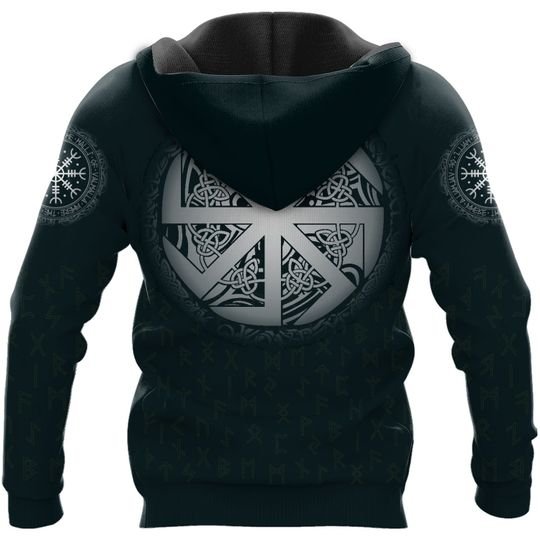 Viking Ying yang Raven Valknut 3d hoodie and shirt 5 Viking Ying yang Raven Valknut 3d hoodie and shirt2