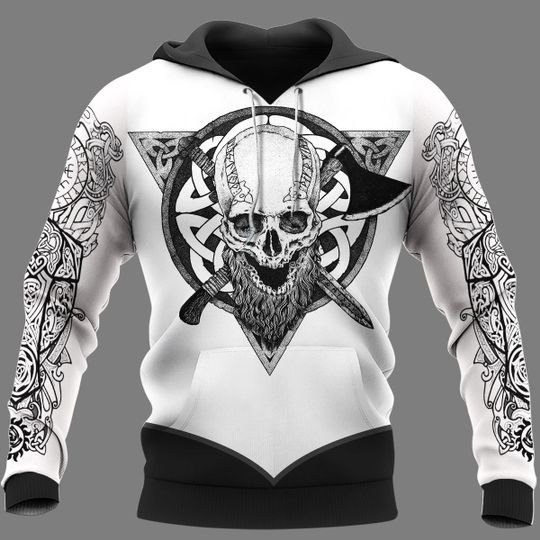 Viking warrior symbols 3d hoodie and shirt