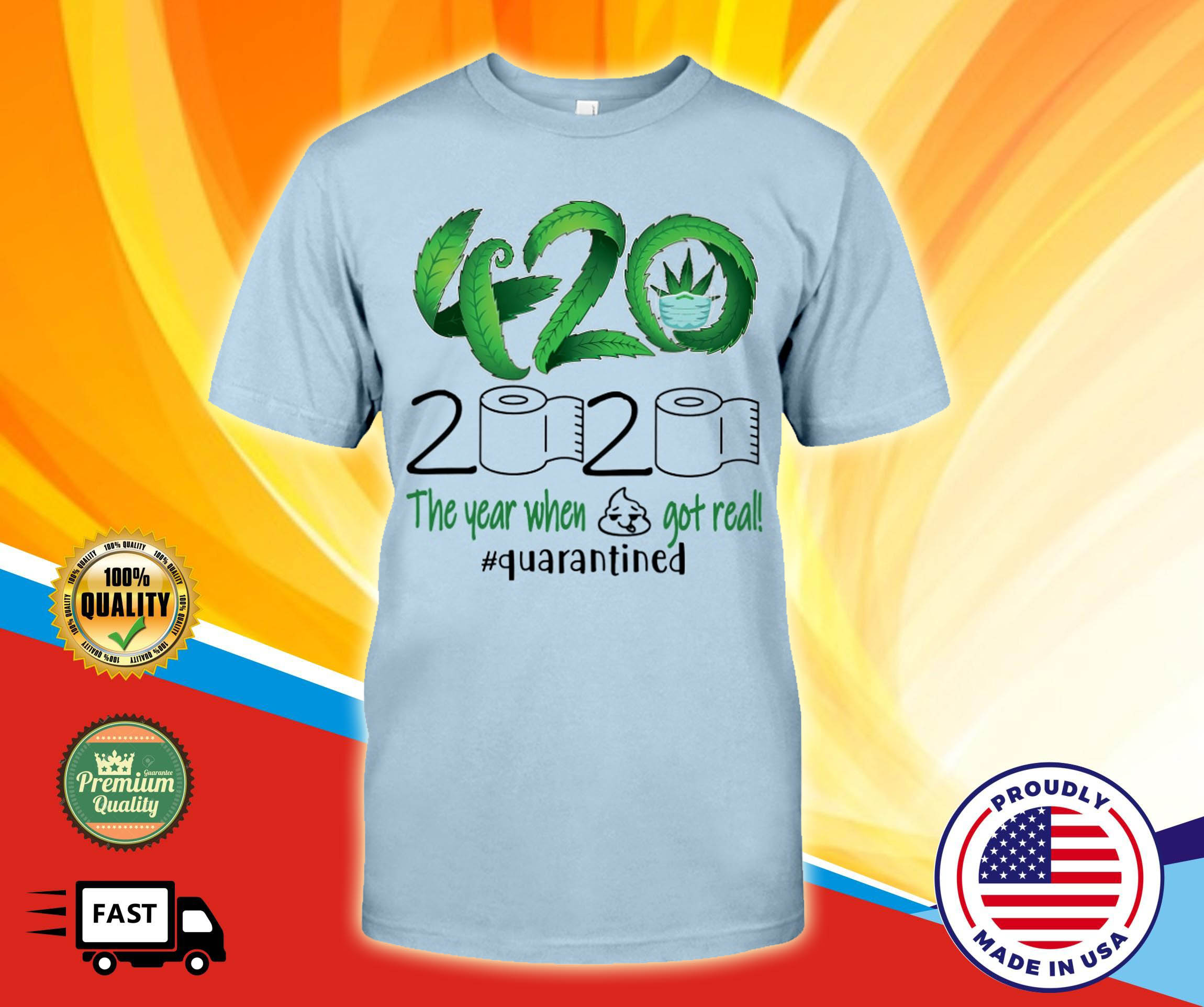 Weed Cannabis  stone  quarantine shirt