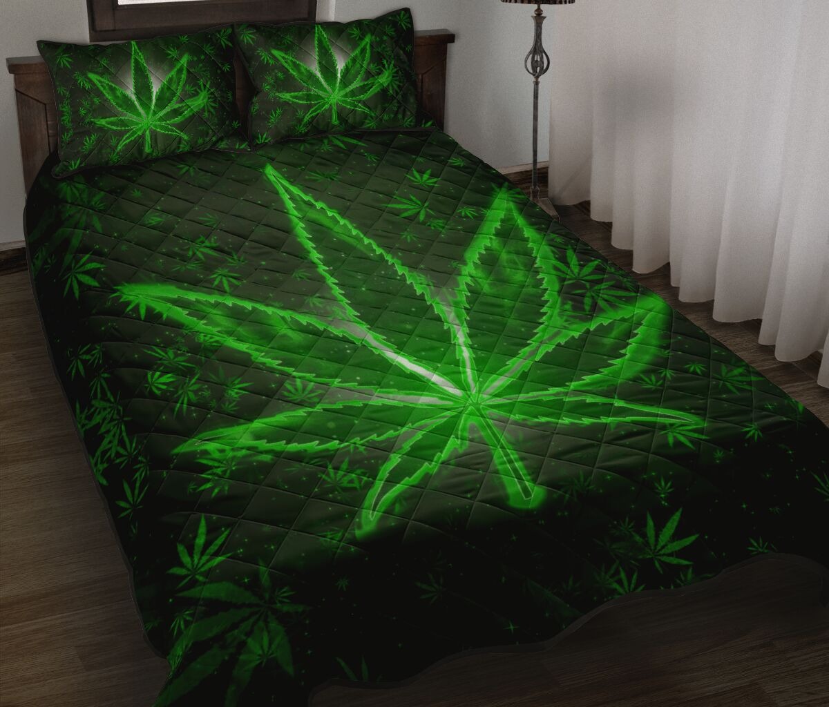 Weeds quilt bedding set