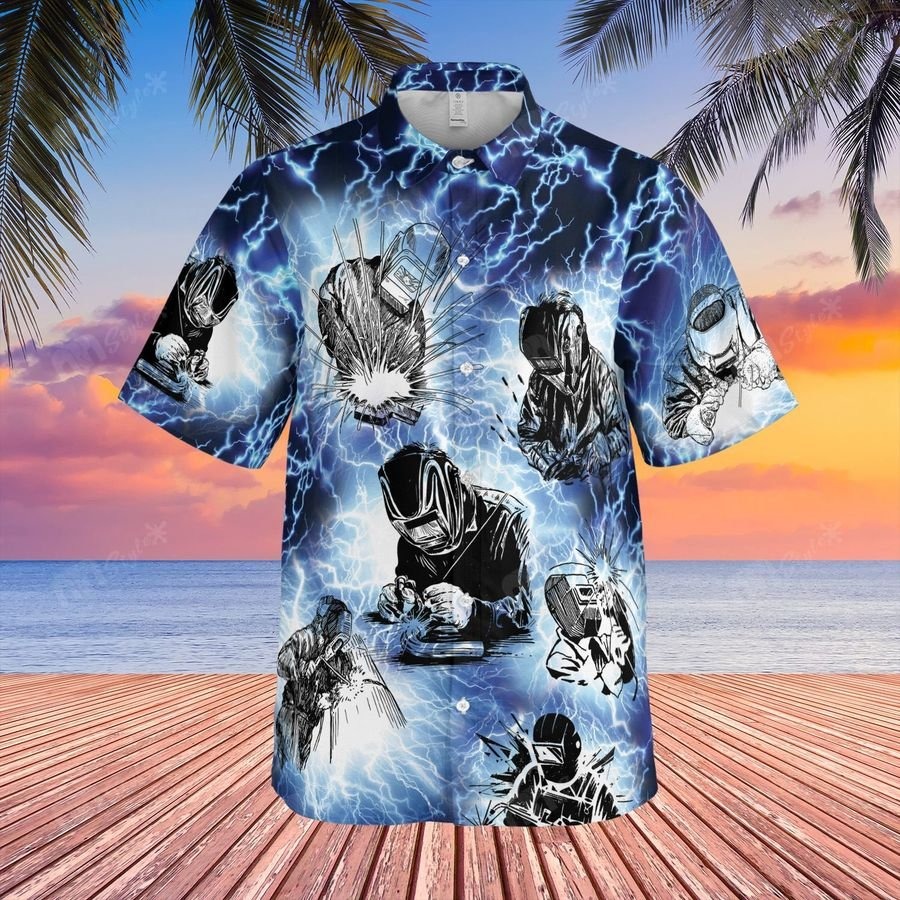 Welder Lightning Hawaii Shirt 1 Welder Lightning Hawaii Shirt