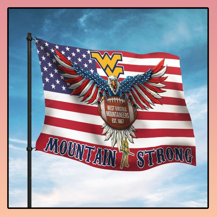 West Virginia Mountaineers Moutain Strong Flag2