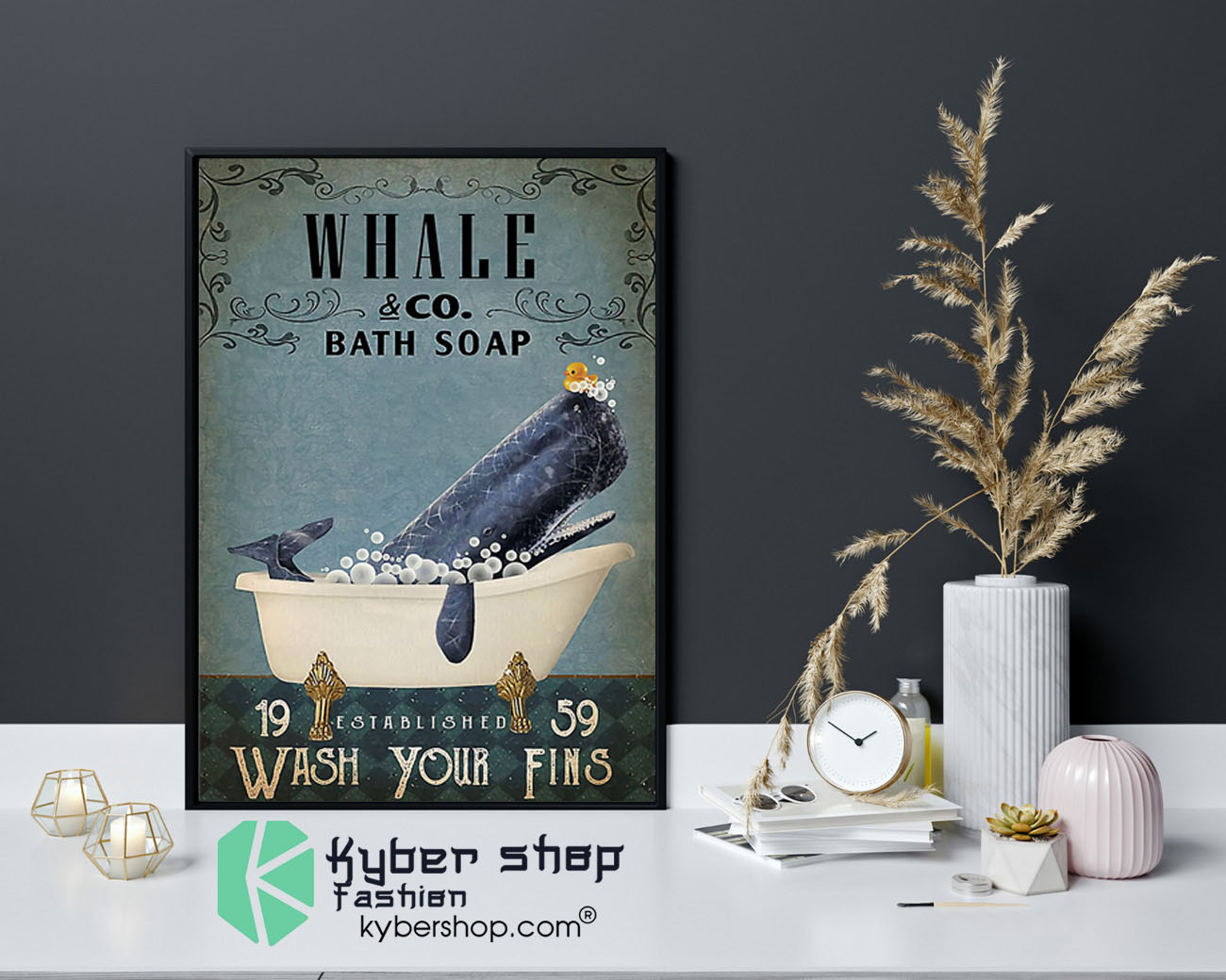 Whale and bath soap wash your fins poster 9 Whale and bath soap wash your fins poster9
