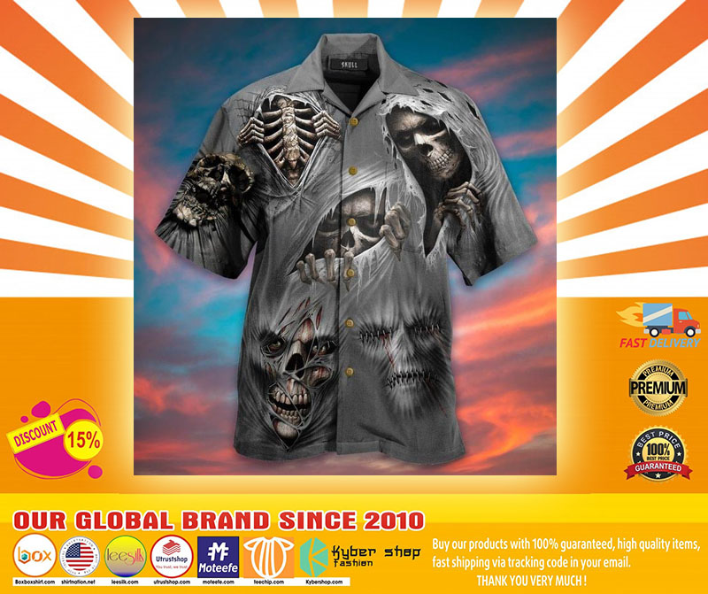 What scares you excites me skull hawaiian shirt4