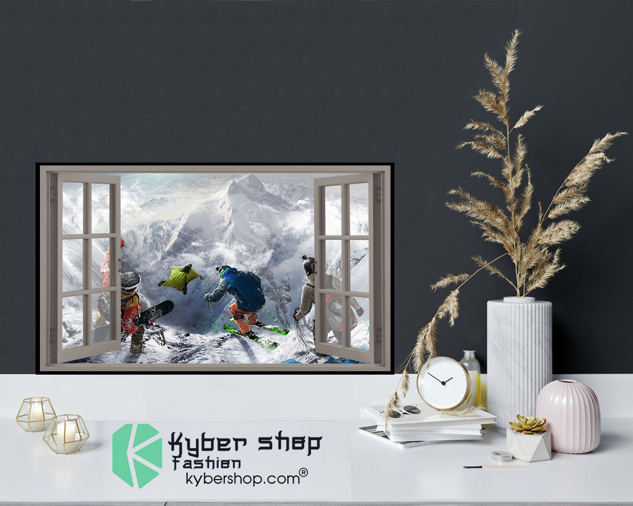 Winter sports window view poster9