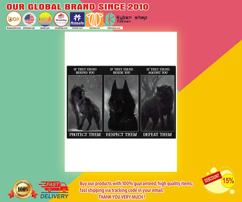WolfIftheystandbehindiftheystandbesideyouiftheystandagainstyouposter