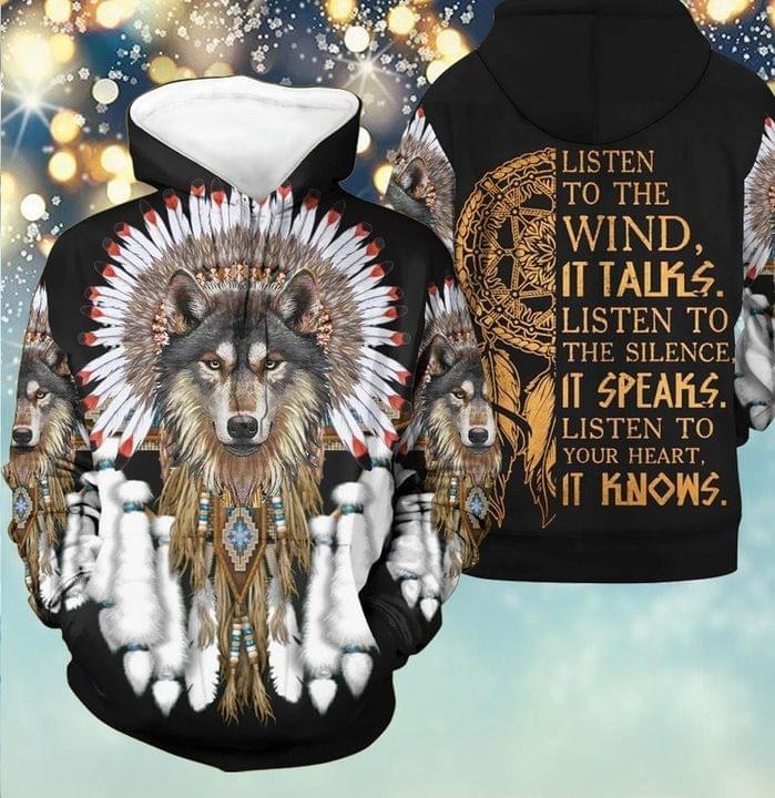 Wolf listen to the wind 3D hoodie 10 WolflistentothewindDhoodie