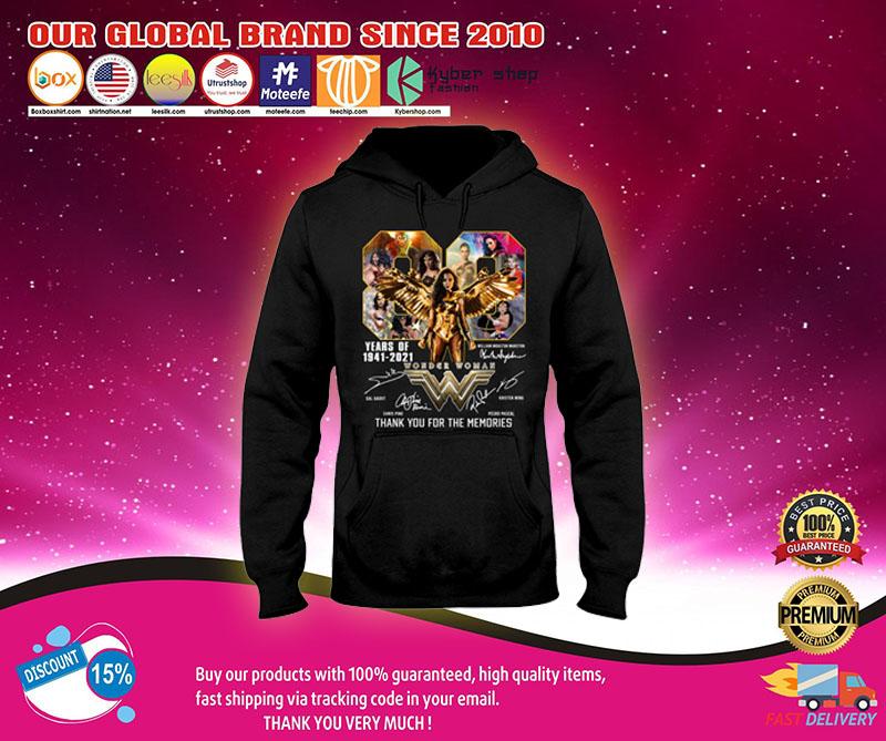 Wonder Woman 80 years of 1941-2021 thank you for the memories shirt 8 WonderWomanyearsof thankyouforthememoriesshirt