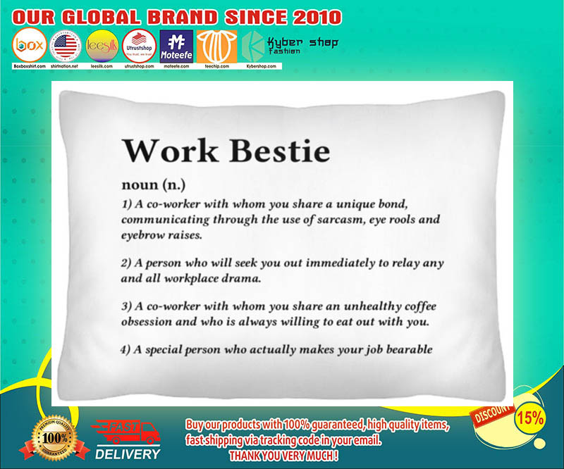Work bestie definition a co worker with whom you share a unique bond cushion pillow 1 Work bestie definition a co worker with whom you share a unique bond cushion pillow 1