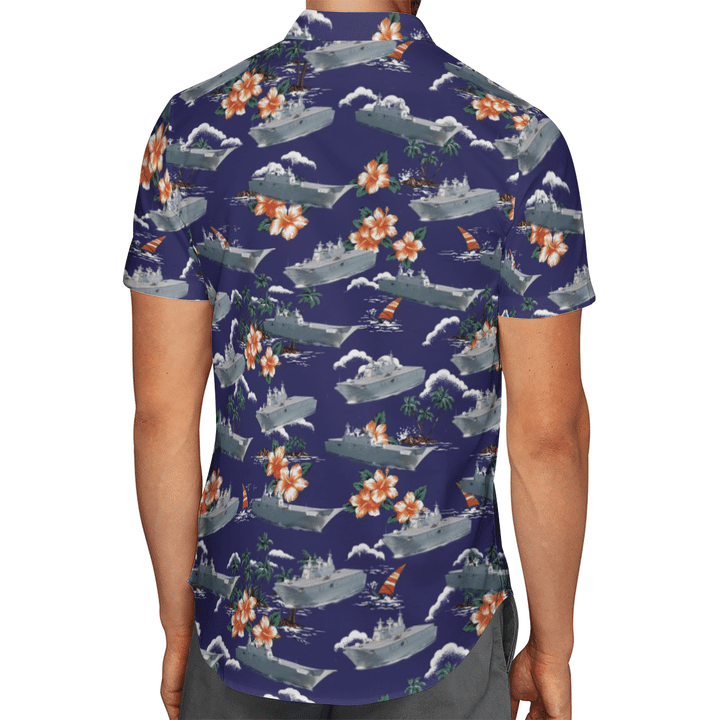 HMAS Adelaide Royal Australian Navy Hawaiian Shirt And Short 3 27 HMAS Adelaide Royal Australian Navy Hawaiian Shirt And Short 2 1