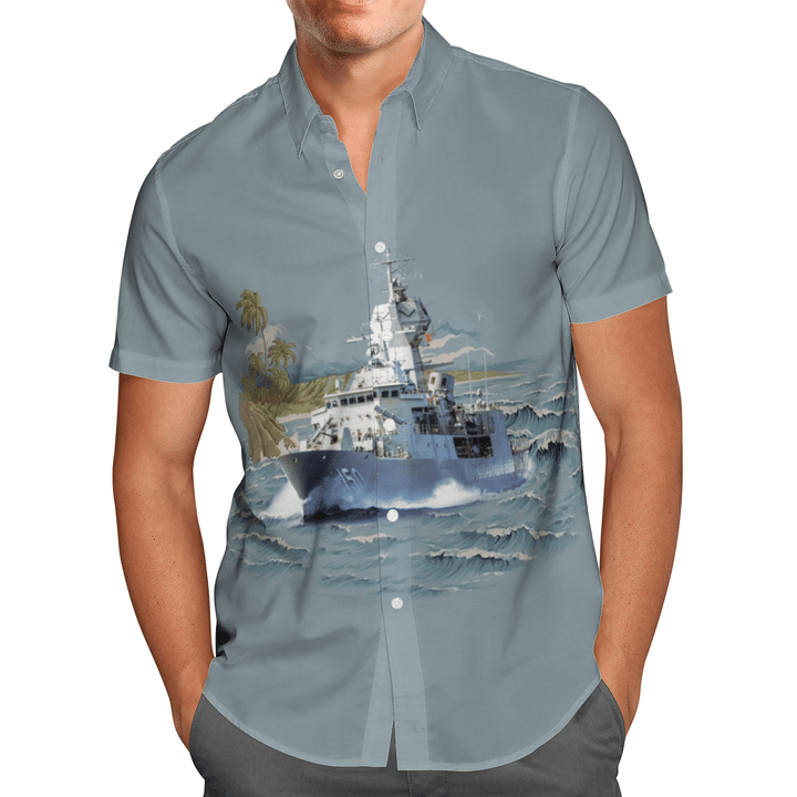 25 HMAS Anzac Royal Australian Navy Hawaiian Shirt And Short 1