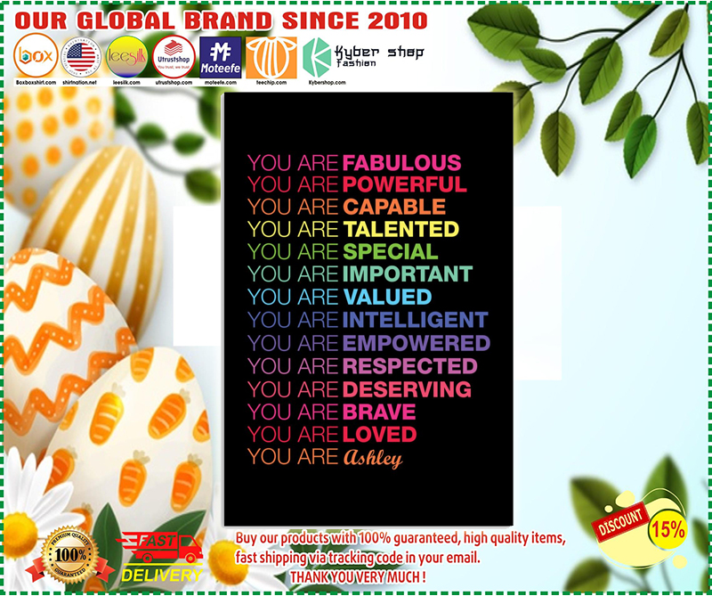 You are fabulous you are powerful custom personalized name poster